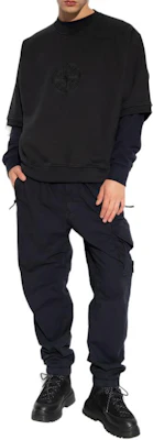 Stone Island 黑色標誌印花圓領套頭衫 791566155-V0129 Lookbook Stone Island 黑色標誌印花圓領套頭衫 791566155-V0129