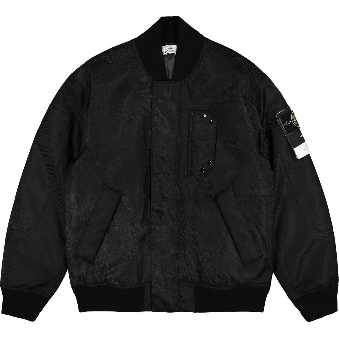 Stone Island  Black Logo Zip-Up Jacket with High Collar and Long Sleeves. 811546536-V0029 圖 2