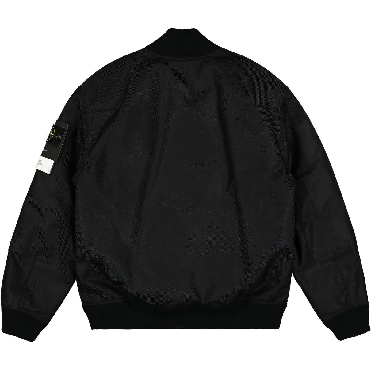 Stone Island  Black Logo Zip-Up Jacket with High Collar and Long Sleeves. 811546536-V0029 圖 3