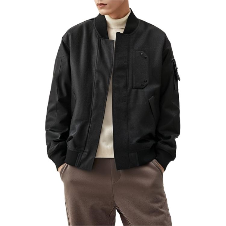 Stone Island  Black Logo Zip-Up Jacket with High Collar and Long Sleeves. 811546536-V0029 圖 7