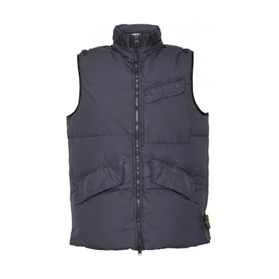 Stone Island Black Multi-Pocket Zip Vest, Autumn Collection. 7715G0123-V0029
