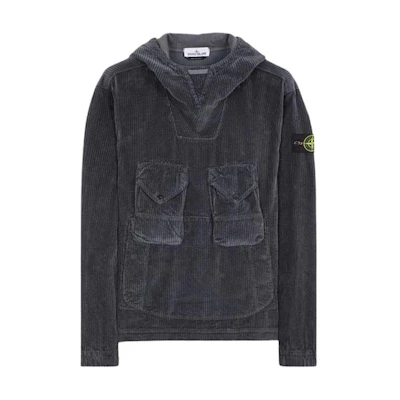 STONE ISLAND Black Pullover Hoodie Casual Long Sleeve Solid Color. 791511611-V0062