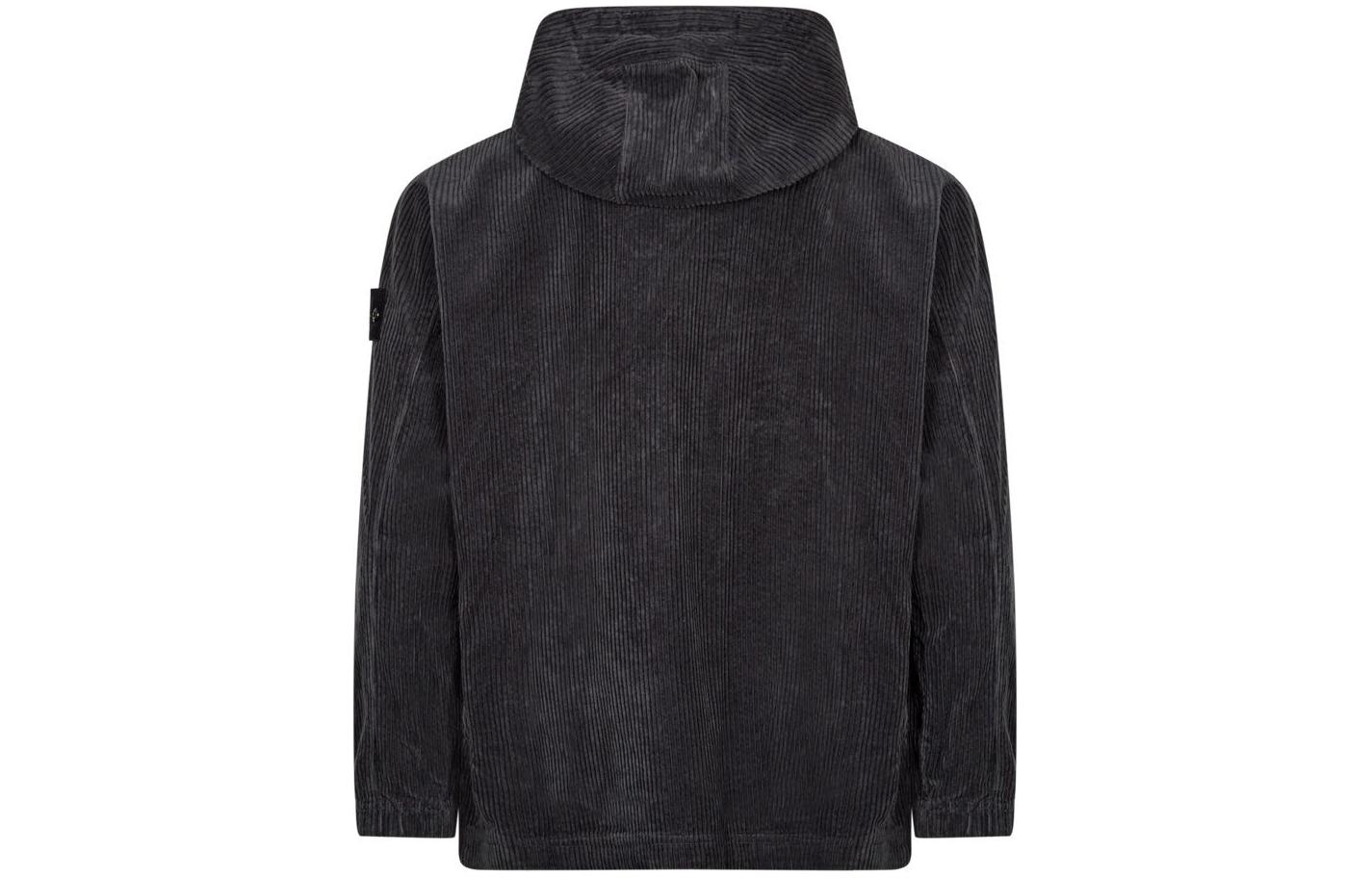 Lookbook STONE ISLAND Hoodie Hitam Lengan Panjang Kasual Warna Solid. 791511611-V0062