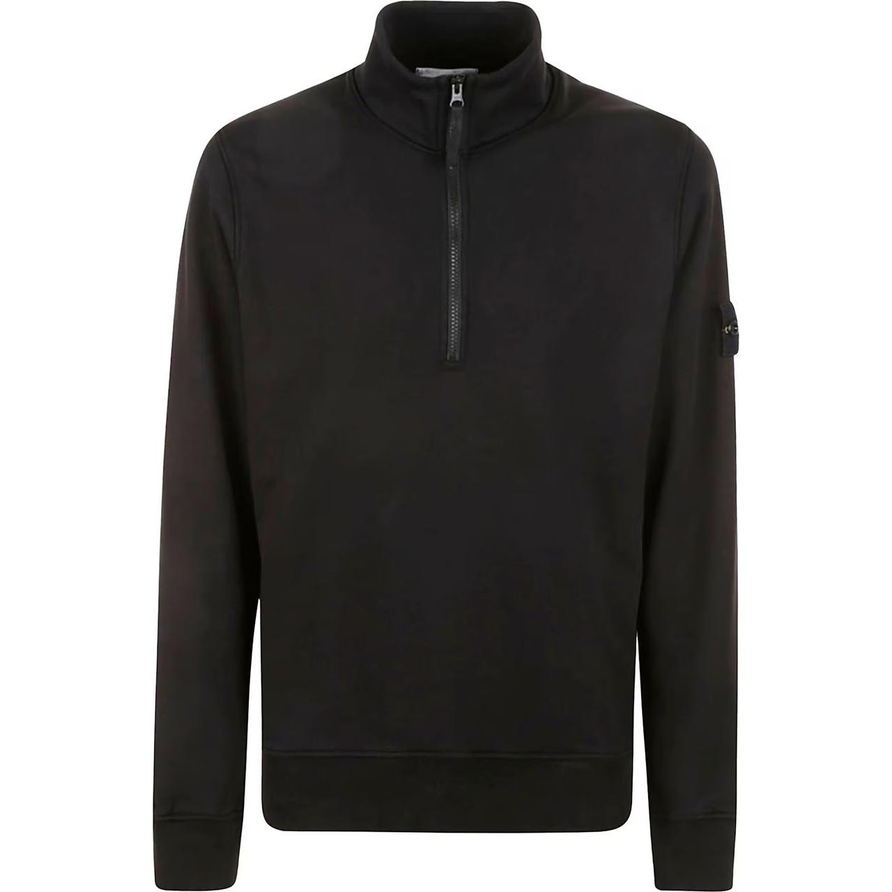 STONE ISLAND  Black Pullover Sweatshirt with Logo Patch. 801561951-A0029 圖 2