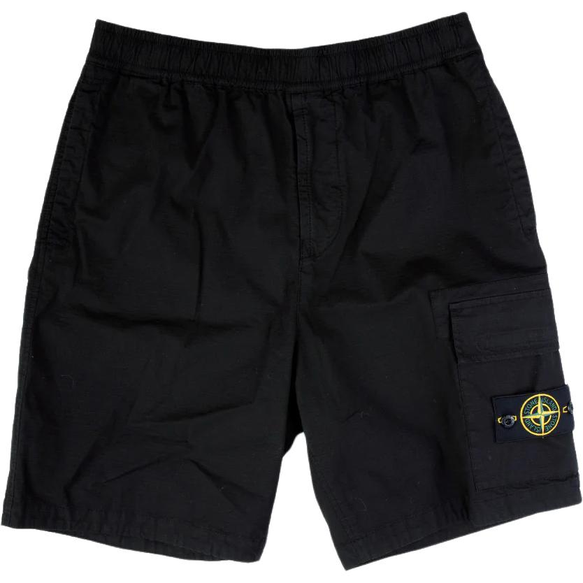 Stone Island  Black Ripstop Logo Patch Casual Shorts 8015L1811V0029 圖 2