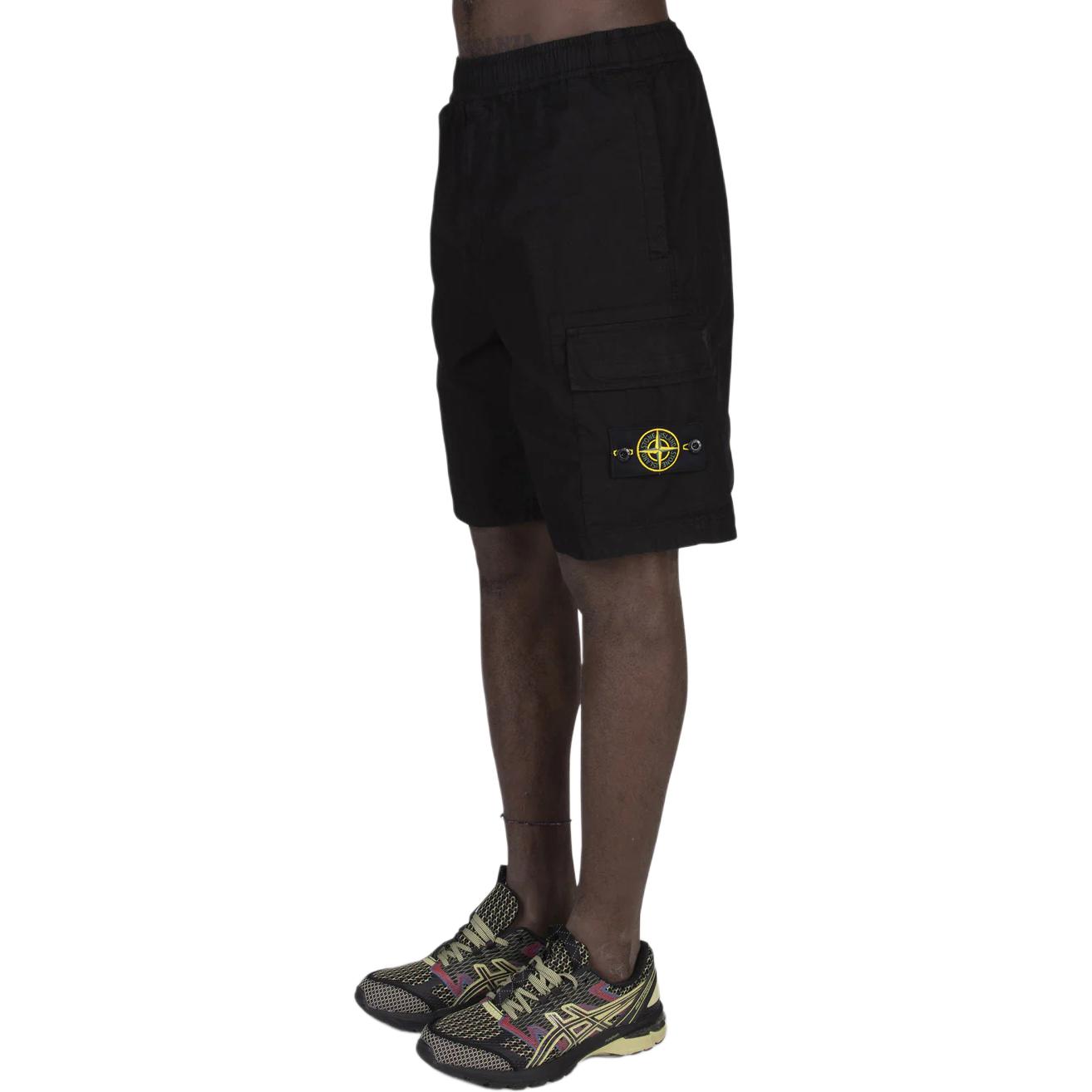 Stone Island  Black Ripstop Logo Patch Casual Shorts 8015L1811V0029 圖 6