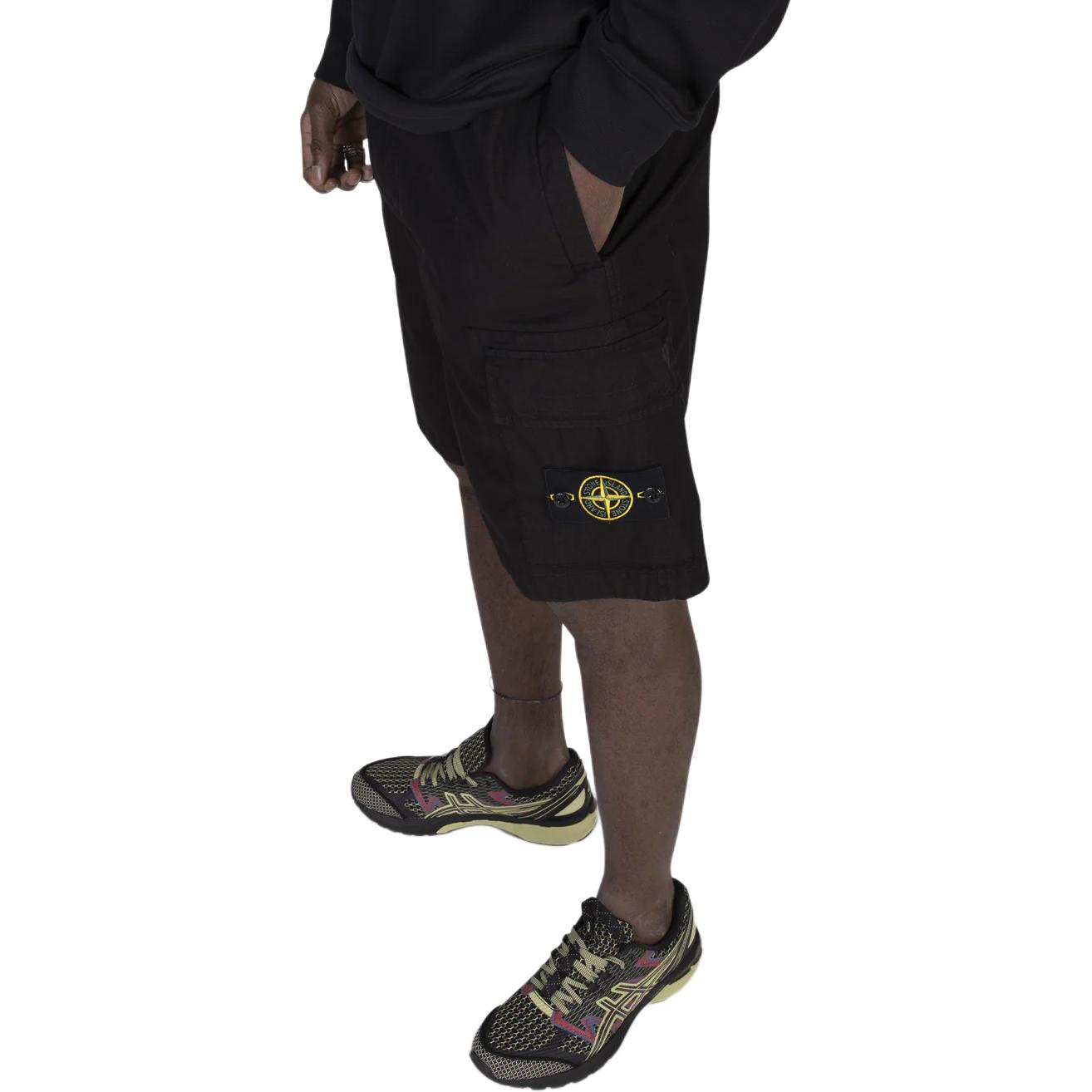 Stone Island  Black Ripstop Logo Patch Casual Shorts 8015L1811V0029 圖 7