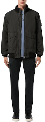 STONE ISLAND 黑色側標拉鍊直筒休閒長褲 8115301L1-V0129 Shop STONE ISLAND 黑色側標拉鍊直筒休閒長褲 8115301L1-V0129