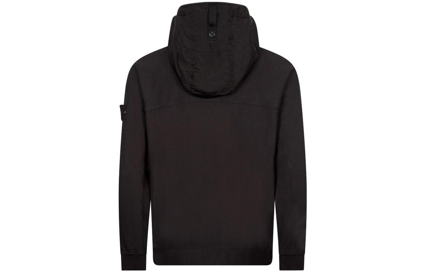 STONE ISLAND  Black Solid Color Hooded Slim Fit Long Sleeve Jacket 801560354-v0029 圖 3