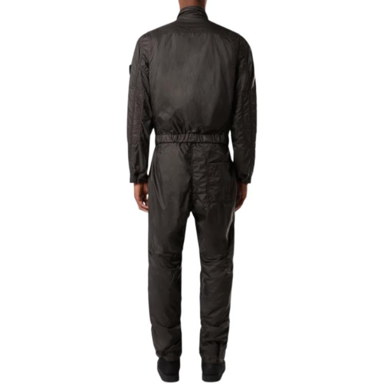 Purchase Stone Island Jumpsuit Hitam Zip-Up Longgar. 8115F0135-V0062