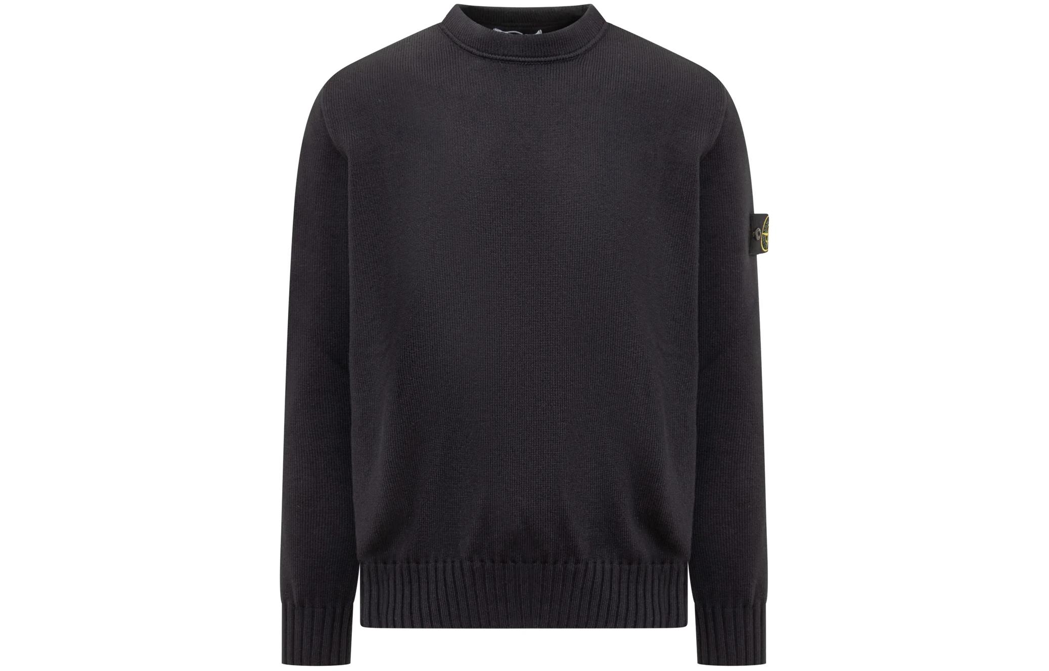 Order STONE ISLAND 黑色純色針織圓領毛衣 7915506A2-V0020