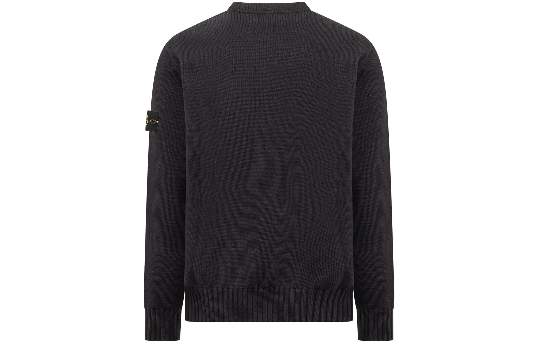 Lookbook STONE ISLAND 黑色純色針織圓領毛衣 7915506A2-V0020