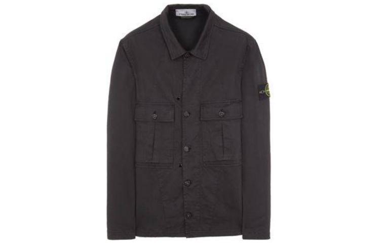 STONE ISLAND  Black Solid Single-Breasted Multi-Pocket Long Sleeve Jacket 791510414-V0029 圖 3
