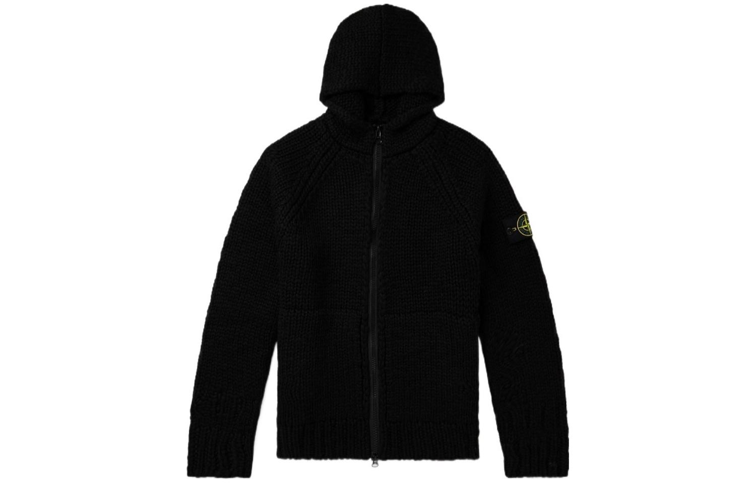 STONE ISLAND  Black Solid Zip-Up Hoodie Jacket 7915544D4-V0029 圖 2