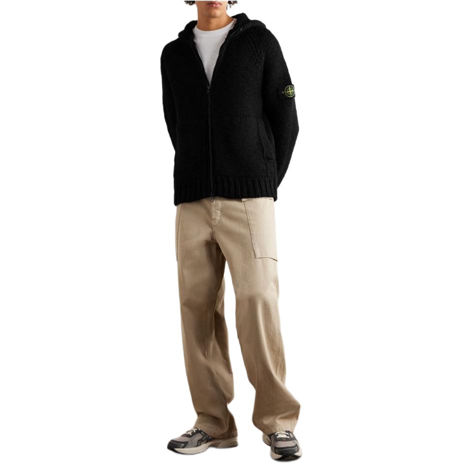 STONE ISLAND  Black Solid Zip-Up Hoodie Jacket 7915544D4-V0029 圖 3