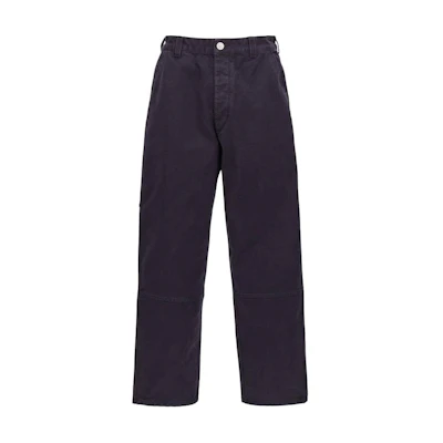 STONE ISLAND Black Straight-Leg Casual Pants with Zipper Fly. 8115320X9-V0026