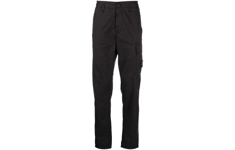Stone Island  Black Straight-Leg Utility Cargo Pants with Suspenders. 741531419-V0029