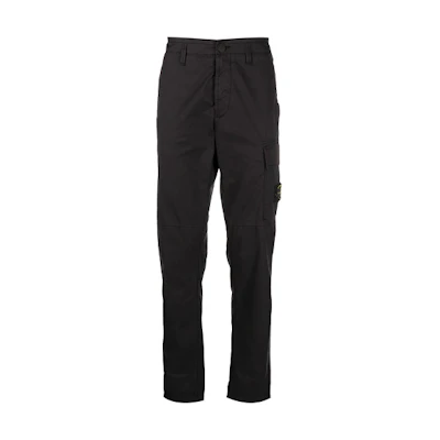 Stone Island Black Straight-Leg Utility Cargo Pants with Suspenders. 741531419-V0029