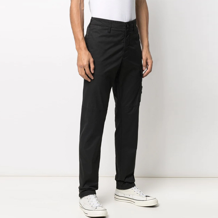 Purchase Stone Island Seluar Kargo Hitam Utility Potongan Lurus dengan Tali Gantung. 741531419-V0029