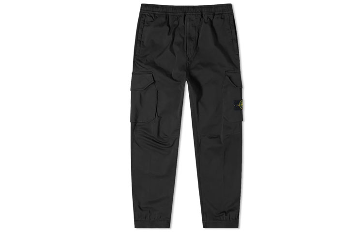 Stone Island  Black Tapered Cargo Jogger Pants Casual Wear. 721531409-V0029