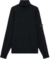 STONE ISLAND Black Turtleneck Sweater with Logo Embroidery. 8115525C4-A0029 STONE ISLAND Black Turtleneck Sweater with Logo Embroidery. 8115525C4-A0029