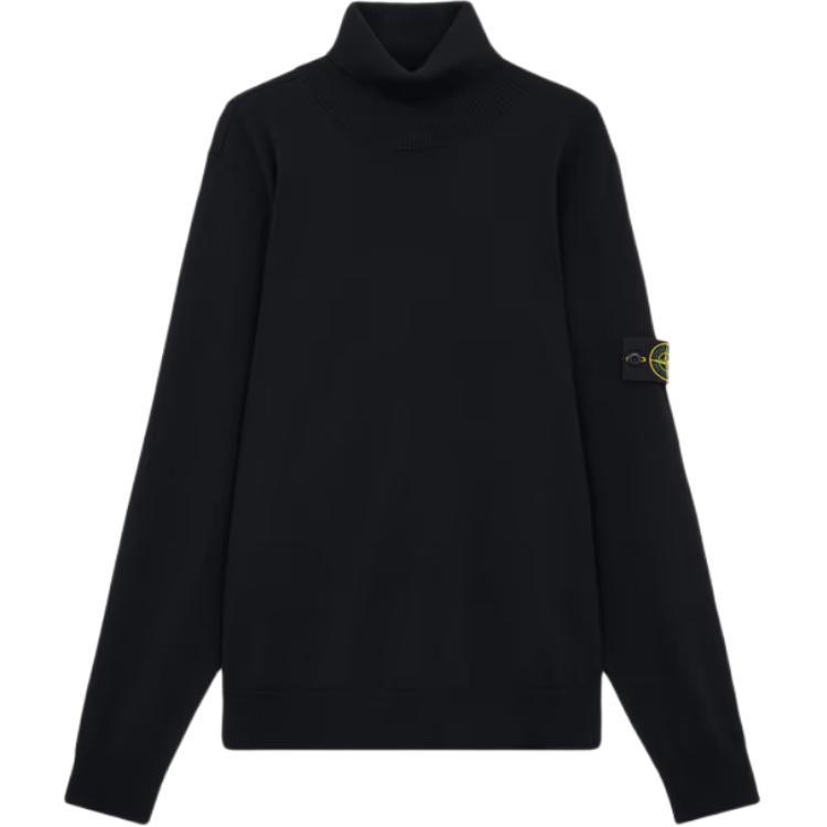 Order STONE ISLAND 黑色高領毛衣 徽標刺繡款式 8115525C4-A0029