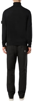 STONE ISLAND 黑色高領毛衣 徽標刺繡款式 8115525C4-A0029 Shop STONE ISLAND 黑色高領毛衣 徽標刺繡款式 8115525C4-A0029