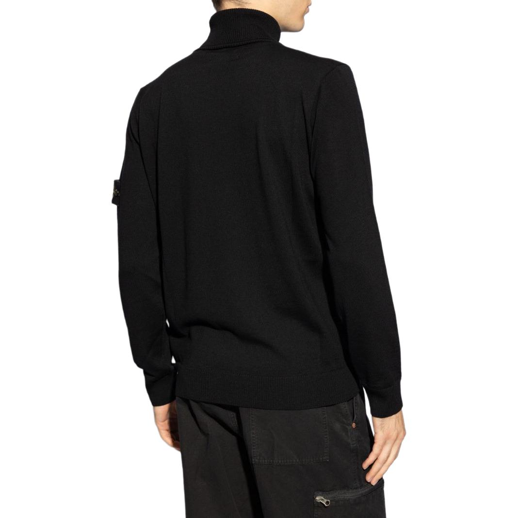 Details for STONE ISLAND 黑色高領毛衣 徽標刺繡款式 8115525C4-A0029