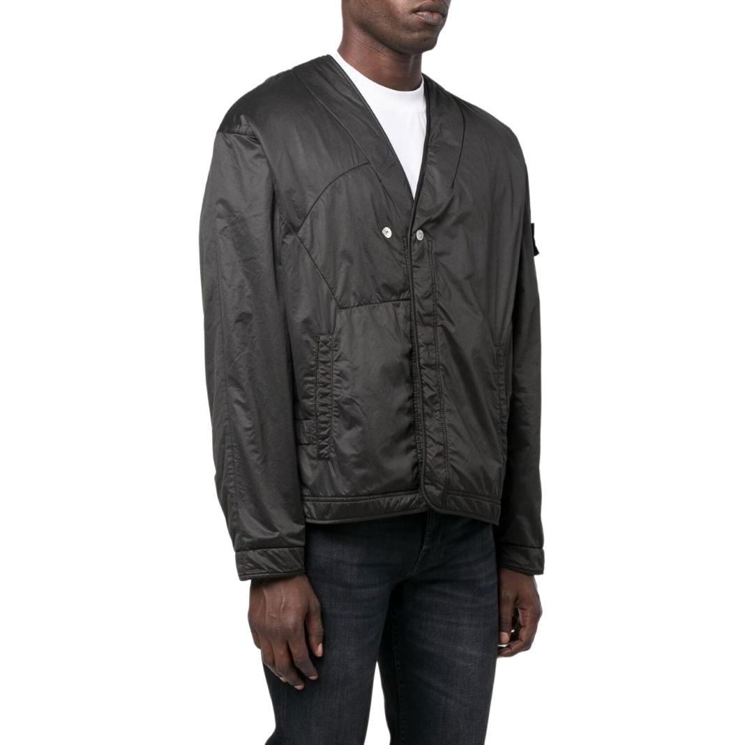 STONE ISLAND  Black V-Neck Zip-Up Long Sleeve Jacket 771940328-V2029 圖 4