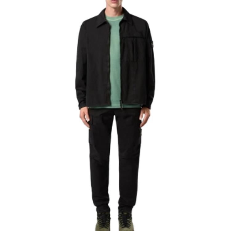 STONE ISLAND  Black Zip-Up Collared Long Sleeve Jacket 8115103WN-V0129 圖 4