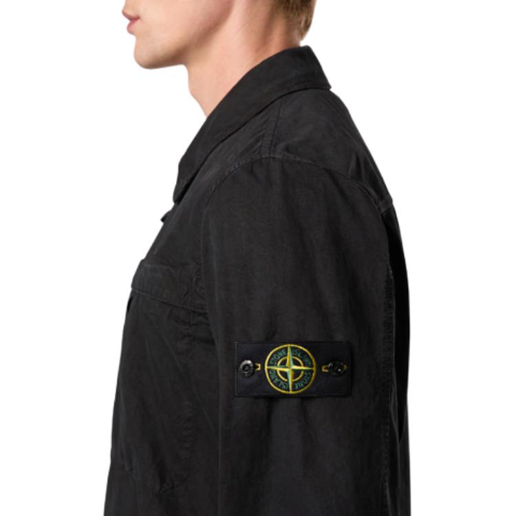 STONE ISLAND  Black Zip-Up Collared Long Sleeve Jacket 8115103WN-V0129 圖 6