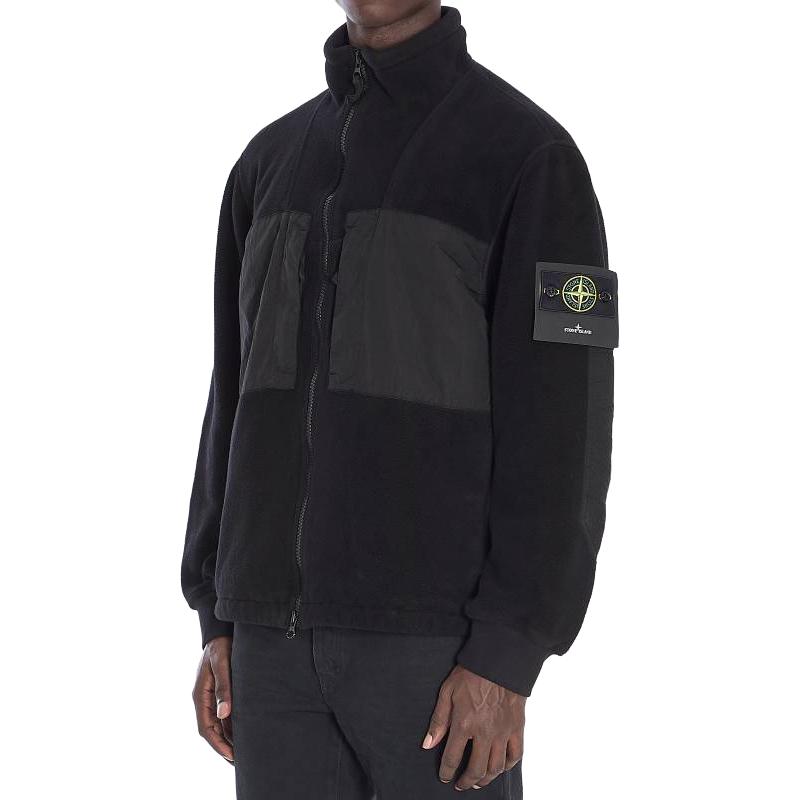 Stone Island  Black Zip-Up Colorblock Hoodie Jacket. 811546753-V0029 圖 4