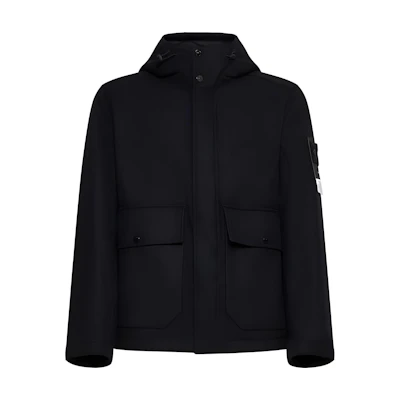 Stone Island Black Zip-Up Hoodie Jacket 8115454F4-V0029