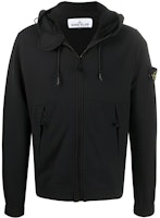 STONE ISLAND Black Zip-Up Hoodie Long Sleeve 731561420-C0029 STONE ISLAND Black Zip-Up Hoodie Long Sleeve 731561420-C0029