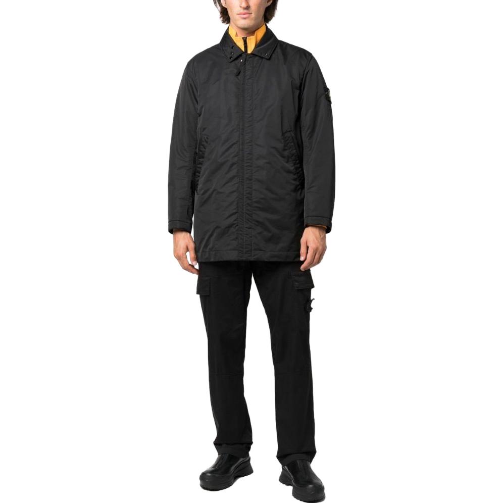 STONE ISLAND  Black Zip-Up Jacket with Collared Design 771542646 圖 3