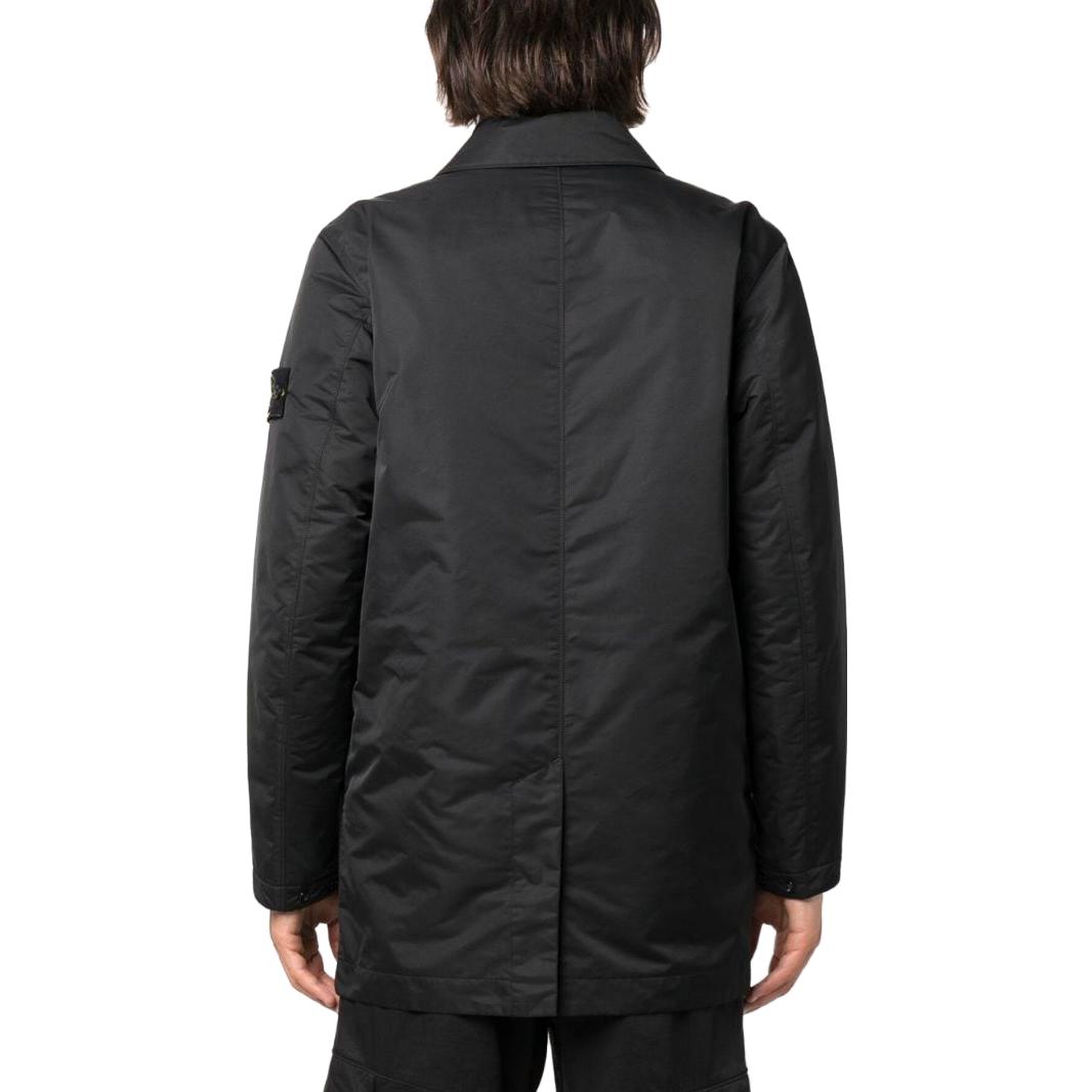 STONE ISLAND  Black Zip-Up Jacket with Collared Design 771542646 圖 4