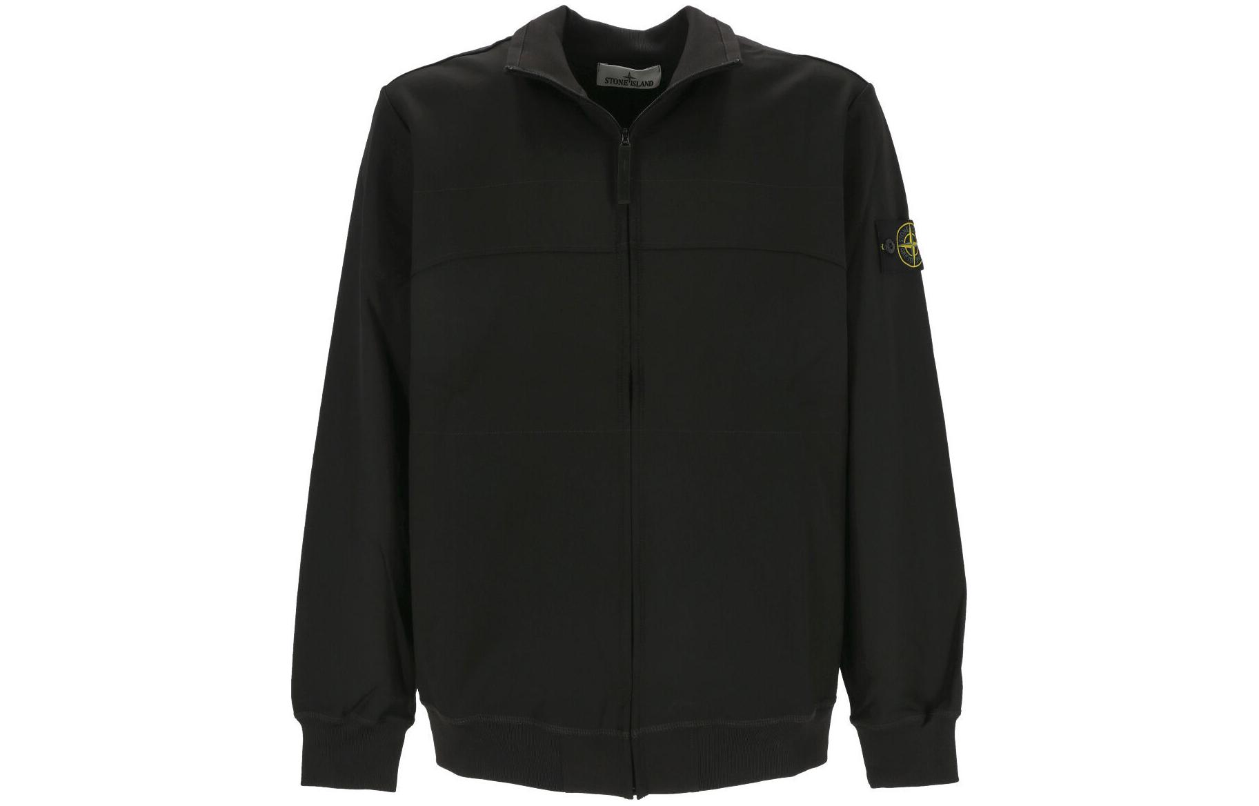 Stone Island  Black Zip-Up Long Sleeve Jacket 801562153-V0029
