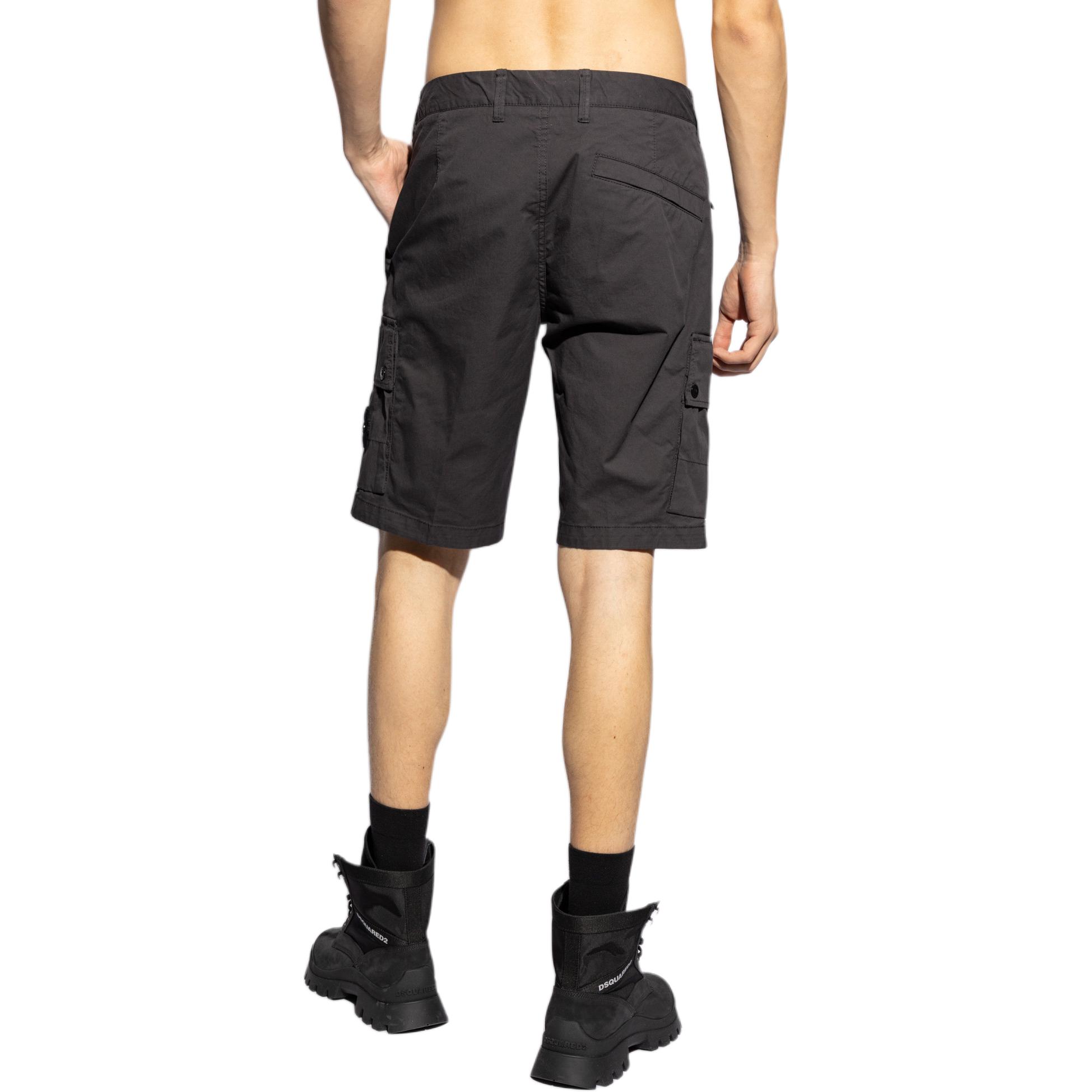 Purchase Stone Island 黑色拉鍊中腰休閒短褲 8015L1110-V0065