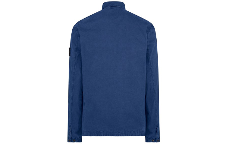 STONE ISLAND  Blue Cotton Dyed Jacket with Zipper Pockets 7315107WN-V0143 圖 3