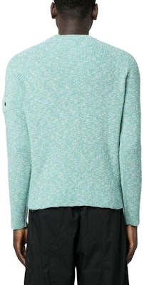 Stone Island 藍色圓領針織毛衣附標誌布章. 78195121RV0042 Shop Stone Island 藍色圓領針織毛衣附標誌布章. 78195121RV0042