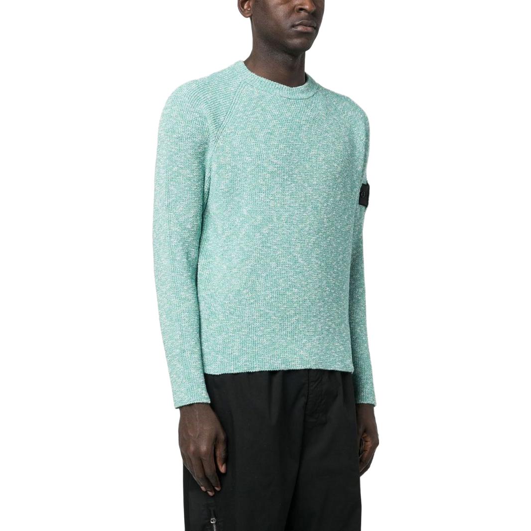 Purchase Stone Island 藍色圓領針織毛衣附標誌布章. 78195121RV0042