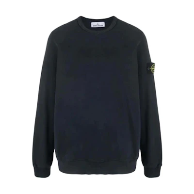 STONE ISLAND Blue Crewneck Long Sleeve Sweatshirt 791562420V0020