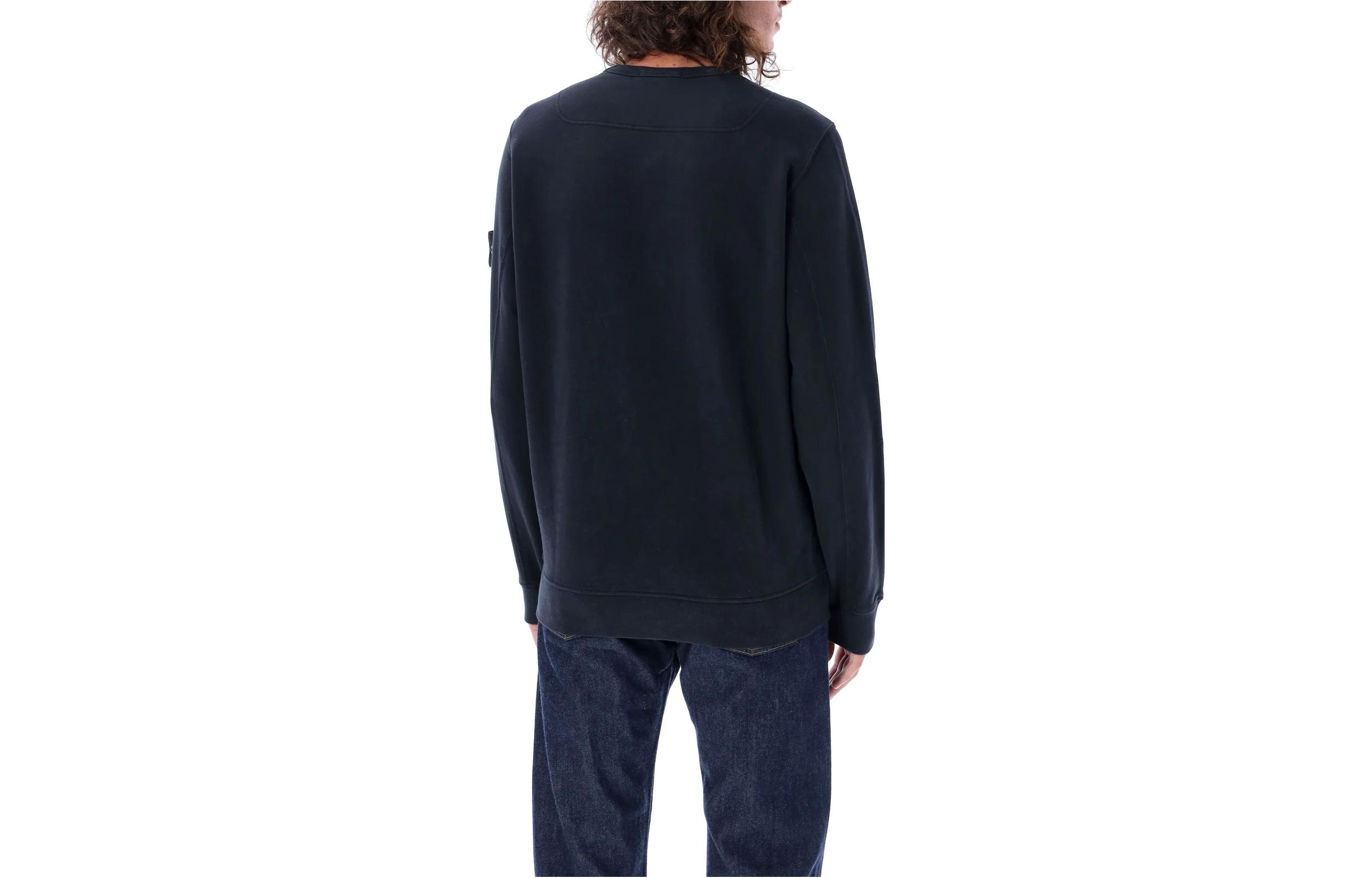 Lookbook STONE ISLAND Baju Biru Crewneck Lengan Panjang Lelaki 791562420V0020