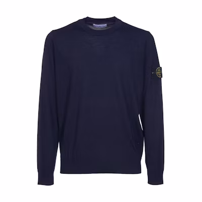 Stone Island Blue Crewneck Pullover Knit Sweater Long Sleeve. 8115510C4-A0020