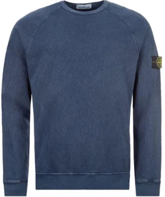 Stone Island 藍色圓領長袖徽標套頭衫汗衫。 721566060-V0128 Buy Stone Island 藍色圓領長袖徽標套頭衫汗衫。 721566060-V0128