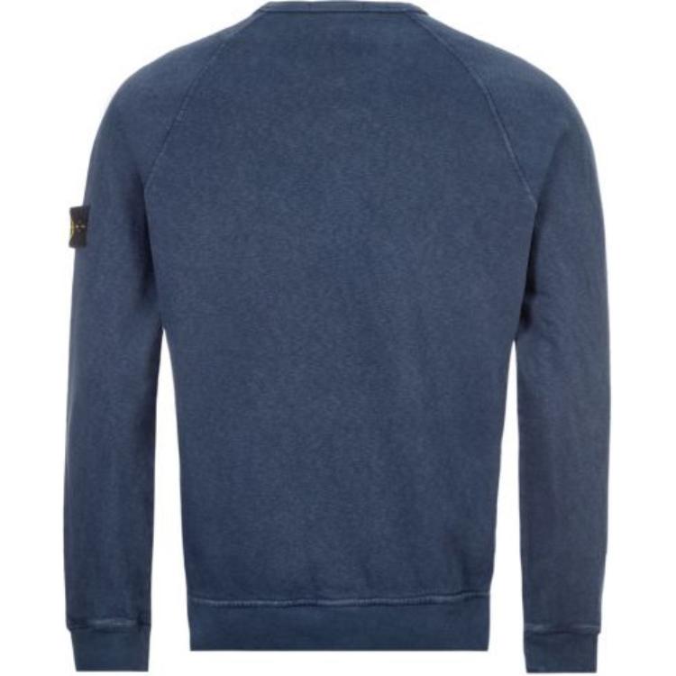 Stone Island  Blue Crewneck Pullover Logo Sweatshirt Long Sleeve. 721566060-V0128 圖 3