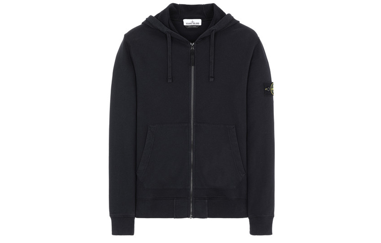 Stone Island  Blue Full-Zip Hoodie with Sleeve Patch - Fall Edition. 731564220-V0020 圖 2
