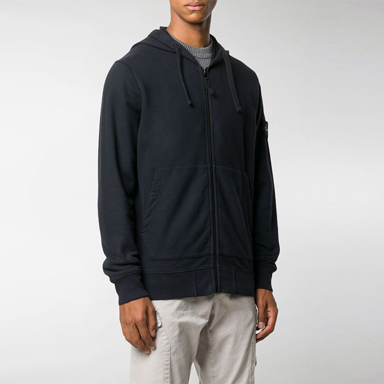 Stone Island  Blue Full-Zip Hoodie with Sleeve Patch - Fall Edition. 731564220-V0020 圖 5