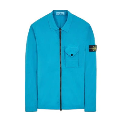 STONE ISLAND Blue Logo Collar Long Sleeve Jacket 791511010-V0042