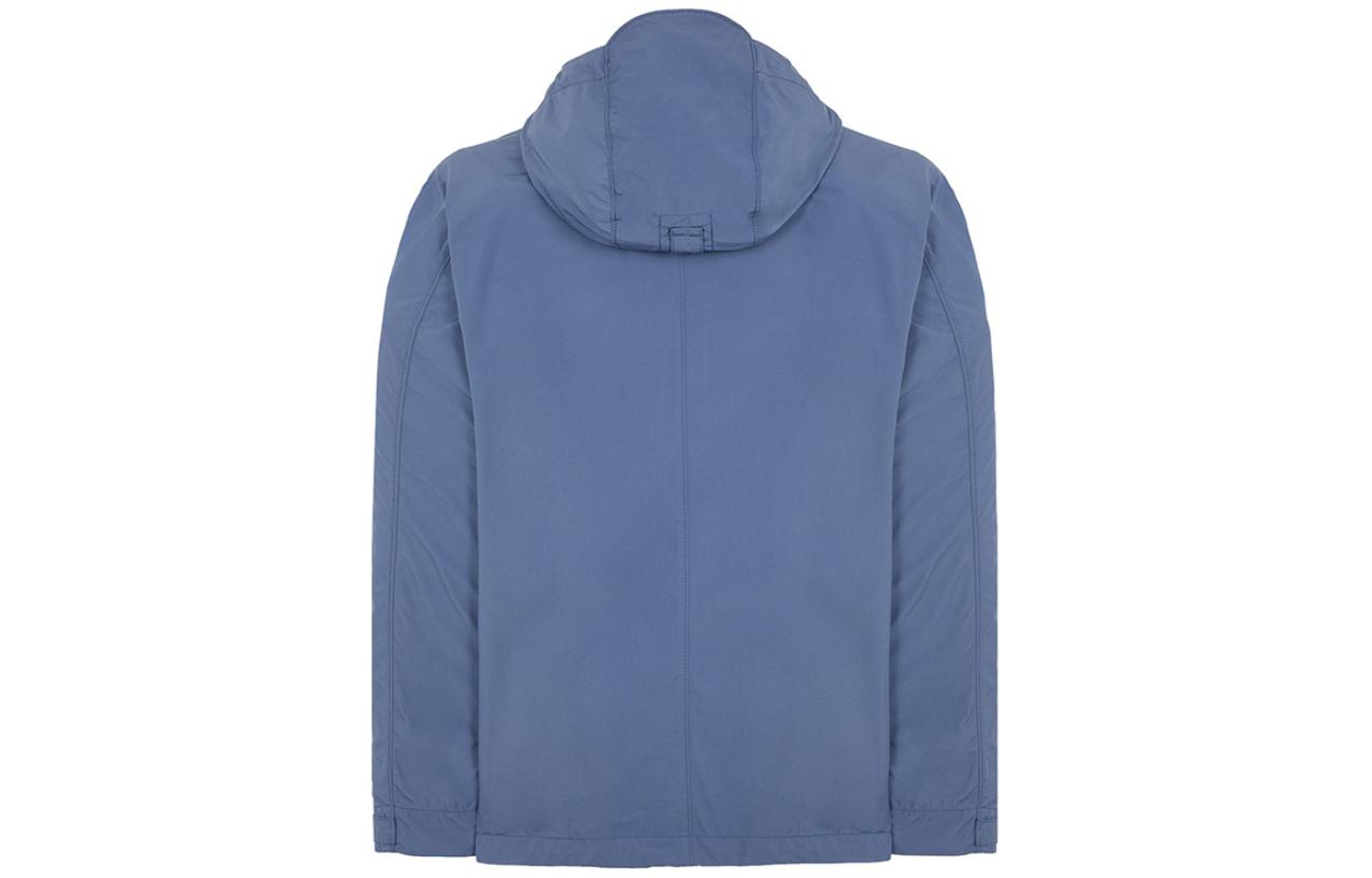 Stone Island  Blue Logo Print Zip-Up Hoodie Jacket. 801541526-V0024 圖 3